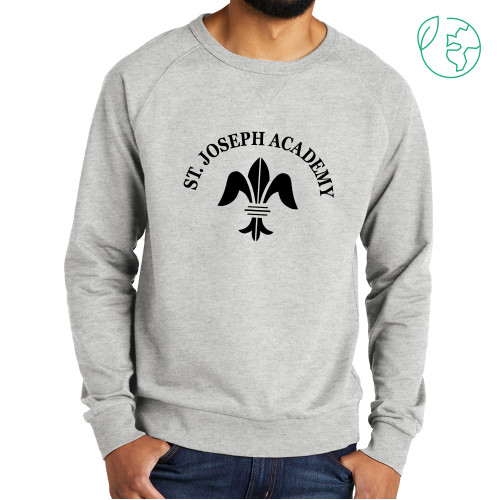Allmade Light Grey Organic French Terry Crewneck Sweatshirt-Notre Dame de La Baie Academy St. Joseph Academy