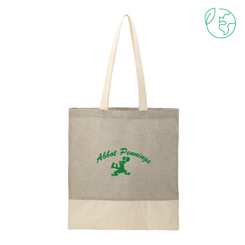 Split Recycled Grey Cotton Twill Convention Tote-Abbot Pennings