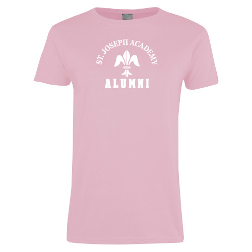 Womens Pink Short Sleeve Tee-St. Joseph Academy Alumni