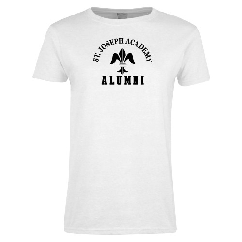 Womens White Short Sleeve Tee-St. Joseph Academy Alumni