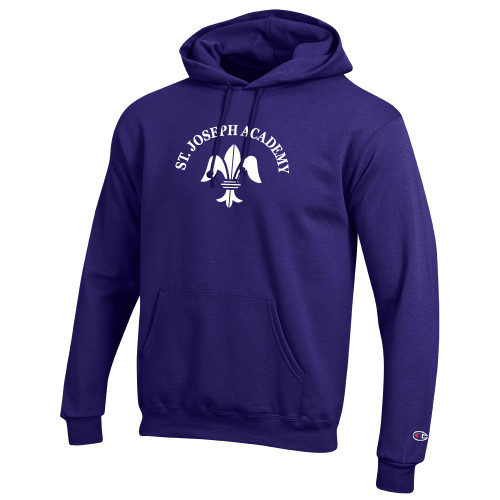 Champion Purple Fleece Hoodie-Notre Dame de La Baie Academy St. Joseph Academy