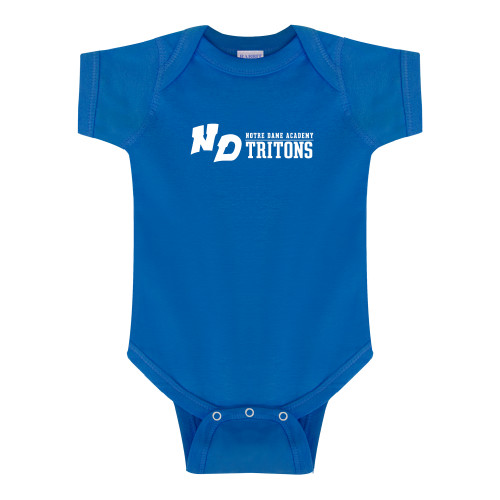 Royal Infant Onesie-Notre Dame de La Baie Academy Notre Dame AcademyTritons ND Flat