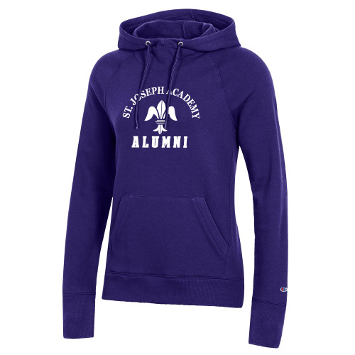 Champion Womens Purple Pull Over Hood-St. Joseph Academy Alumni