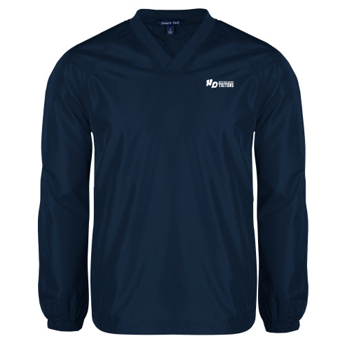 Navy V Neck Raglan Windshirt-Notre Dame de La Baie Academy Notre Dame AcademyTritons ND Flat