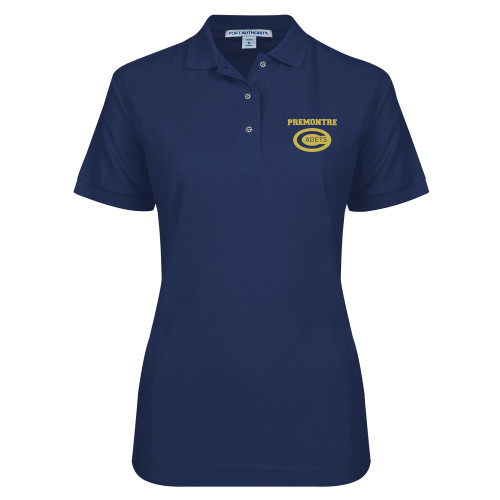 Womens Silk Touch Navy Pique Polo-Premontre Cadets