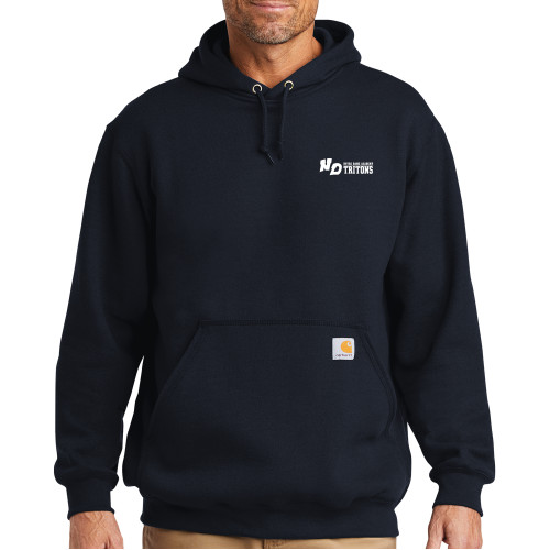 Carhartt Navy Midweight Hoodie-Notre Dame de La Baie Academy Notre Dame AcademyTritons ND Flat