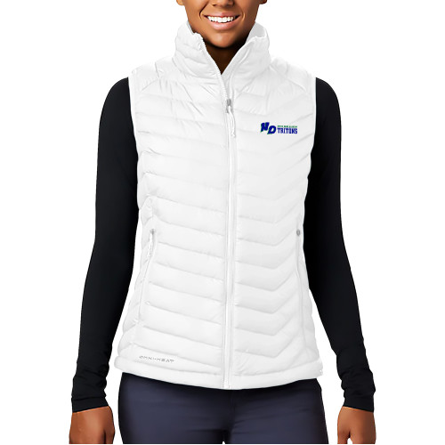 Columbia Womens White Powder Lite Vest-Notre Dame de La Baie Academy Notre Dame AcademyTritons ND Flat