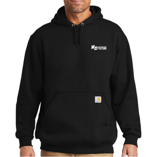 Carhartt Black Midweight Hoodie-Notre Dame de La Baie Academy Notre Dame AcademyTritons ND Flat