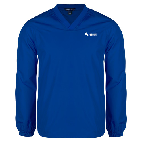 Royal V Neck Raglan Windshirt-Notre Dame de La Baie Academy Notre Dame AcademyTritons ND Flat
