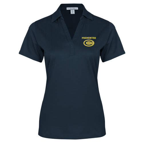 Womens Navy Performance Fine Jacquard Polo-Premontre Cadets