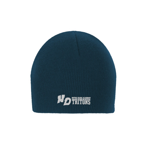 Navy Knit Beanie-Notre Dame de La Baie Academy Notre Dame AcademyTritons ND Flat