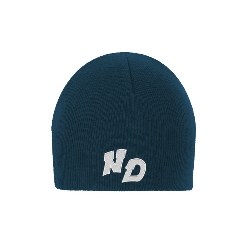 Navy Knit Beanie-Notre Dame de La Baie Academy Notre Dame ND Stand Alone