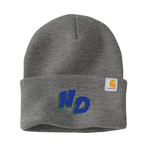 Carhartt Heather Grey Knit Beanie w/Cuff-Notre Dame de La Baie Academy Notre Dame ND Stand Alone
