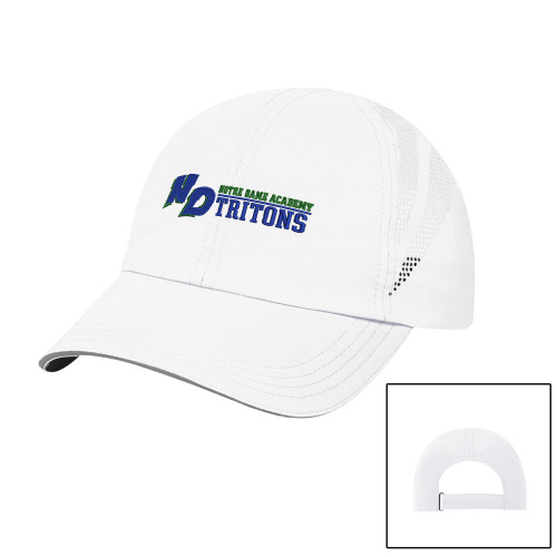 White Performance Cap-Notre Dame de La Baie Academy Notre Dame AcademyTritons ND Flat