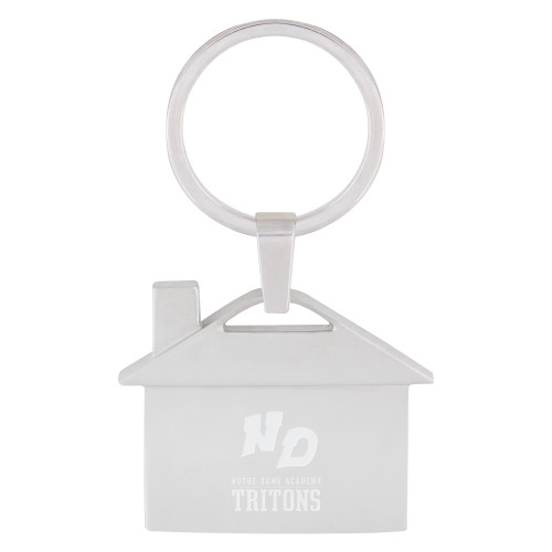 Silver Home Sweet Home Key Holder-Notre Dame de La Baie Academy Notre Dame AcademyTritons ND Stacked Engraved