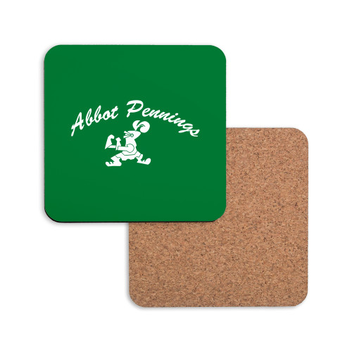 Hardboard Coaster w/Cork Backing-Abbot Pennings, Add Background PMS 356 C