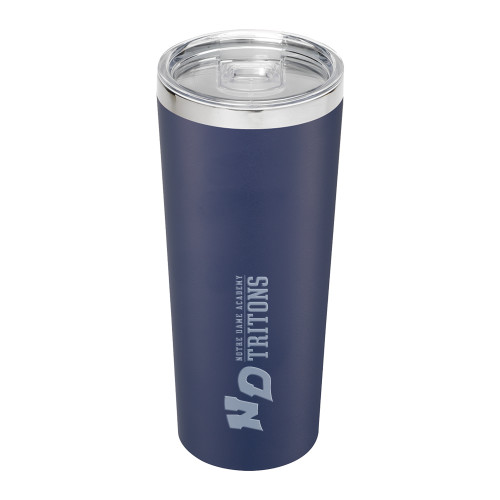 Thor Vacuum Insulated Navy Tumbler 22oz-Notre Dame de La Baie Academy Notre Dame AcademyTritons ND Flat Engraved, Place Logo Vertically