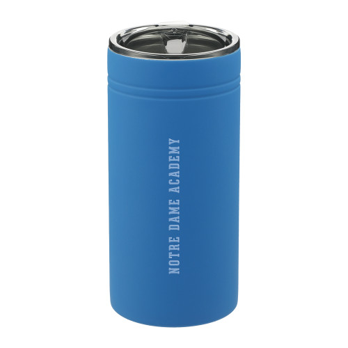 Sherpa Vacuum Blue Tumbler & Insulator 12oz-Notre Dame de La Baie Academy Notre Dame Academy Flat Text Engraved