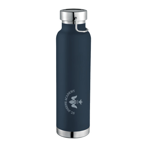 Thor Copper Vacuum Insulated Navy Bottle 22oz-ST Joseph Academy Engraved