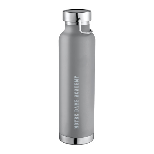Thor Copper Vacuum Insulated Grey Bottle 22oz-Notre Dame de La Baie Academy Notre Dame Academy Flat Text Engraved
