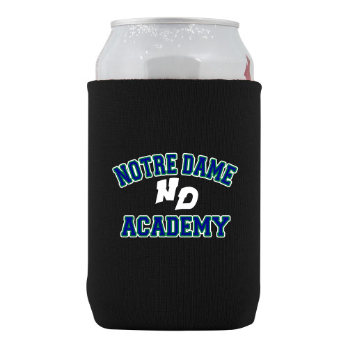 Neoprene Black Can Holder-Notre Dame de La Baie Academy Notre Dame Academy ND Stacked 2 Color