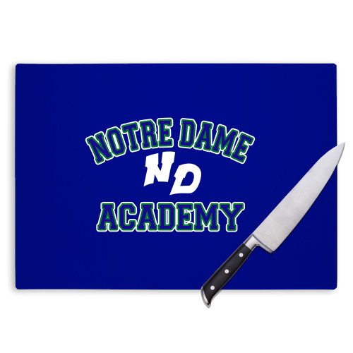Cutting Board-Notre Dame de La Baie Academy Notre Dame Academy ND Stacked 2 Color, Add Background PMS 2738