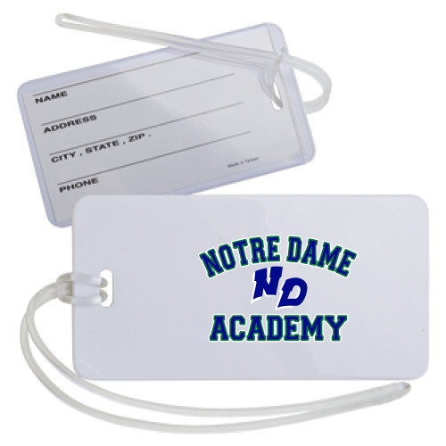 Luggage Tag-Notre Dame de La Baie Academy Notre Dame Academy ND Stacked 2 Color