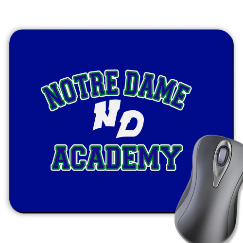 Full Color Mousepad-Notre Dame de La Baie Academy Notre Dame Academy ND Stacked 2 Color
