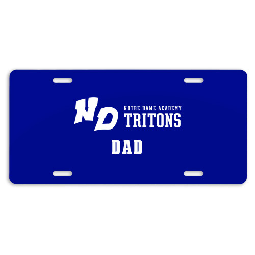 License Plate-Notre Dame de La Baie Academy Dad, Add Background PMS 2738