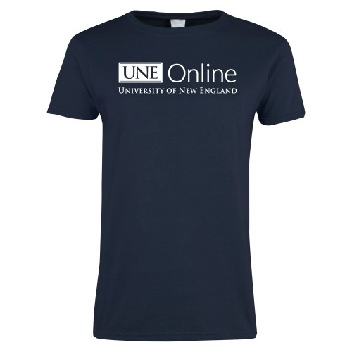  Womens Navy Short Sleeve Tee - UNE Online