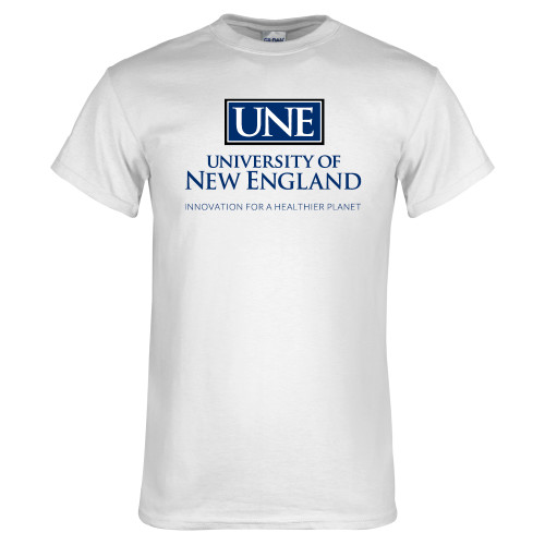  White T Shirt - Institutional Mark  Stacked
