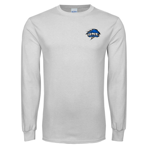  White Long Sleeve T Shirt - Primary Athletics Mark