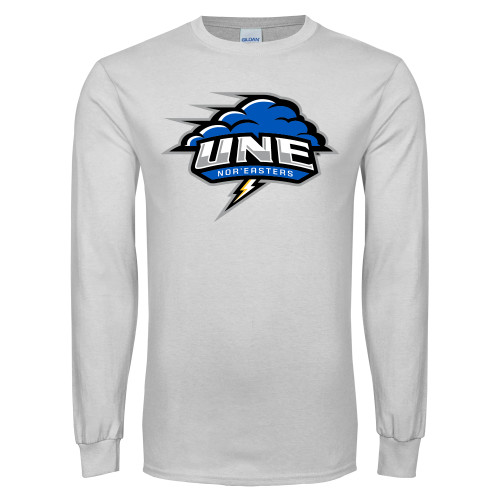  White Long Sleeve T Shirt - Primary Athletics Mark
