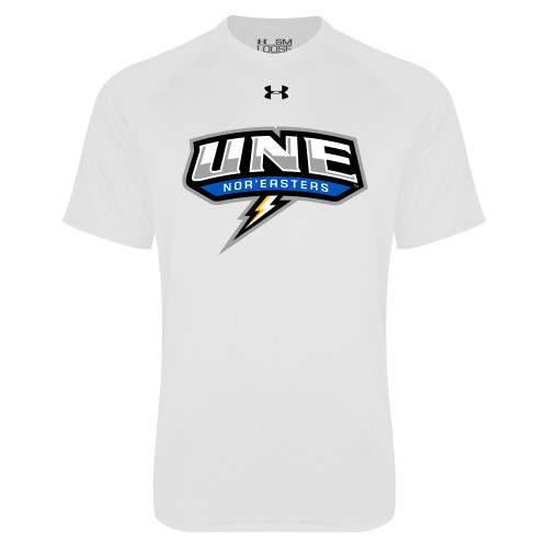  Under Armour White Tech Tee - UNE w Bolt