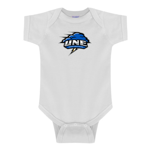  White Infant Onesie - Primary Athletics Mark