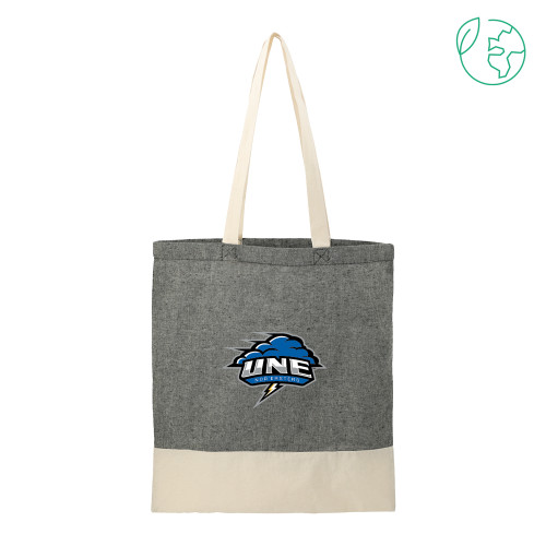  Split Recycled Black Cotton Twill Convention Tote - Primary Athletics Mark