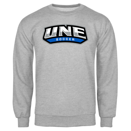  Grey Fleece Crew - UNE Soccer