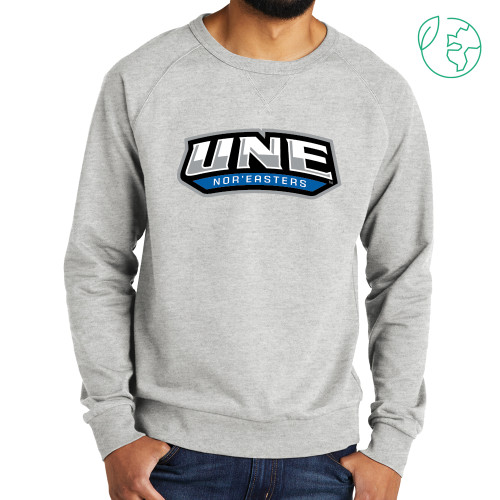  Allmade Light Grey Organic French Terry Crewneck Sweatshirt - Primary Athletics Mark