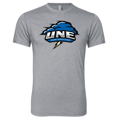  Next Level Heather Grey Triblend Tee - Primary Athletics Mark