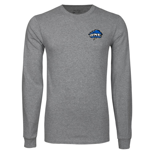  Grey Long Sleeve T Shirt - Primary Athletics Mark