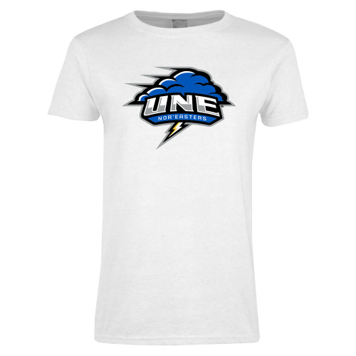  Womens White Short Sleeve Tee - Primary Athletics Mark