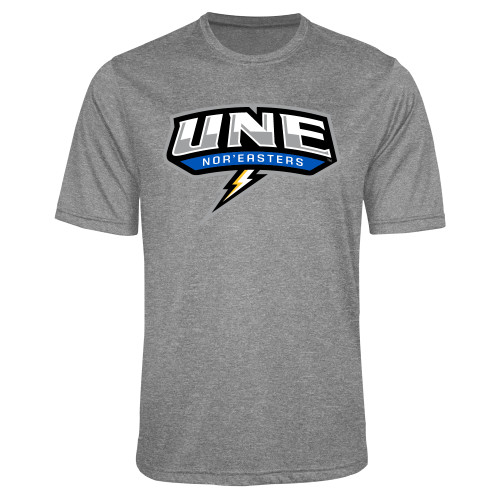  Grey Heather Performance Contender Tee - UNE w Bolt