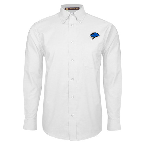  White Oxford Long Sleeve Shirt - Storm Cloud