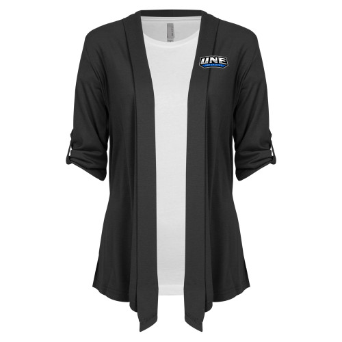  Womens Grey Drape Front Cardigan Sweater - UNE