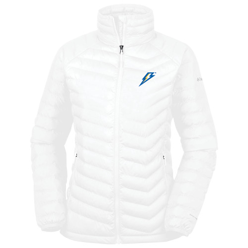  Columbia Womens White Powder Lite Jacket - Lighting Bolt