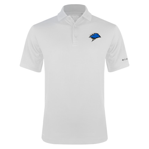  Columbia White Omni Wick Drive Polo - Storm Cloud