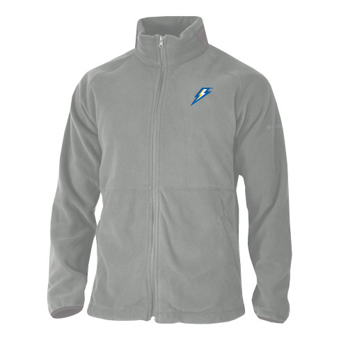  Columbia Grey Everest Ridge Fleece Full Zip Jacket - Lighting Bolt