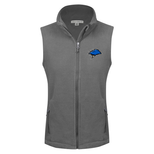  Womens Charcoal Fleece Full Zip Vest - Storm Cloud