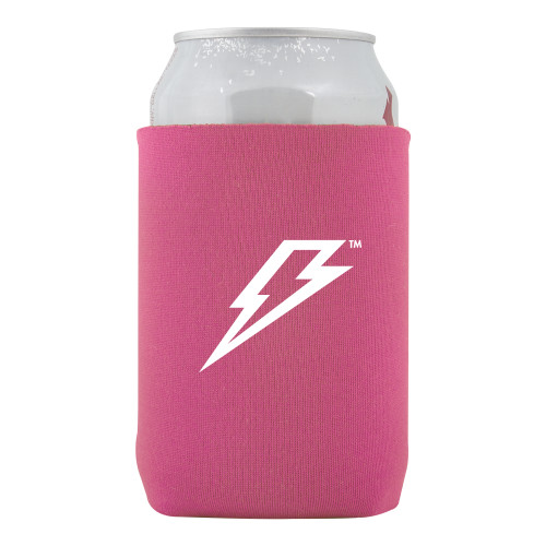  Neoprene Hot Pink Can Holder - Lighting Bolt