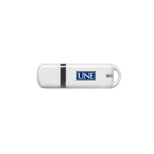  USB White Pen Drive 4G - Institutional Mark  Stacked